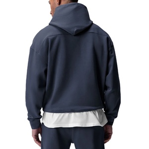 Wholesale Men Hoodies 100% Cotton Fleece Drop Shoulder Style Fitting Custom GSM for Casual Wear Sweatshirt - Product Image 3