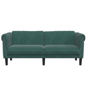 Sofá de Terciopelo Verde Oscuro 100% Poliéster Madera Contrachapada Sólida para Sala de Estar - Product Image 4
