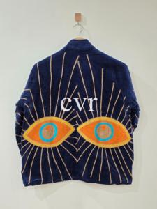 Abrigo de Lujo para Mujer Bordado a Mano, Prenda Exterior Uzbeca Hecha a Mano, Terciopelo Suzani Ecológico, Estilo Boho de Invierno para Fiesta - Product Image 4