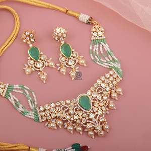 Swati Moissanite Designer Choker Set-Fashion Jewelry - Product Image 1