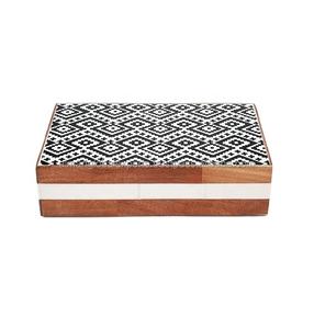 Boîte de présentation de bijoux en résine imprimée Wabi-Sabi, peinte à la main, durable, avec couvercle, pour la décoration de la maison et du bureau en Europe, rangement et cadeaux - Product Image 1