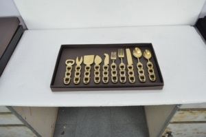 Ensemble de couverts de table pour décoration de mariage, couteaux à fromage, manches en forme d'étrier de cheval, 10 pièces dans un coffret cadeau de luxe, dernière collection - Product Image 5