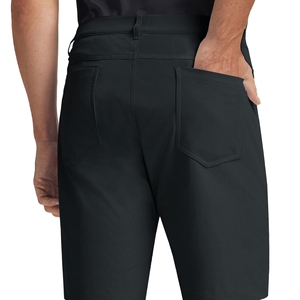Pantalones cortos de golf para hombre con impresión de logotipo personalizada, de secado rápido, que absorben la humedad, para entrenamiento, de color sólido, transpirables, de poliéster. - Product Image 2