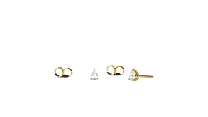 Minimalist 18K Gold <b>Stud</b> <b>Earrings</b> Pear Cut Diamond Solitaire Teardrop Ear <b>Studs</b> <b>Earrings</b> Fine Jewelry for Women - Product Image 1