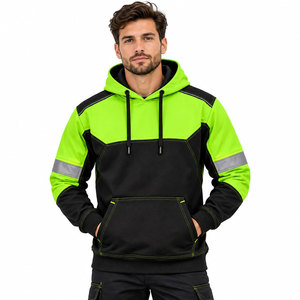 Sudadera de Seguridad Reflectante ANSI Clase 3 con Capucha Desmontable, Poliéster de Alta Visibilidad, Logotipo Personalizable - Product Image 3