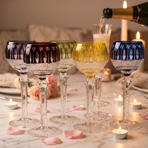 Copas de Vino de Cristal de Colores Estilo Bohemio Premium para Bodas, Regalos Corporativos y Colecciones de Regalos de Lujo - Product Image 6
