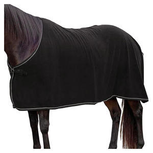 Couverture isotherme en polaire pour chevaux, très vendue |   Drap léger anti-humidité avec surpiqûre |   Tapis de voyage et d'entraînement stable de 78 pouces - Product Image 1