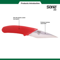 Cuchillo de poda y injerto SONO J22 de acero inoxidable para jardinería, herramienta DIY con hoja de 60 mm súper afilada de punta caída