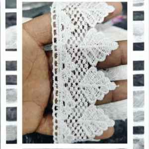 Dentelle en coton GPO importée avec une finition soignée et une qualité de tissu durable pour les marques de mode. - Product Image 2