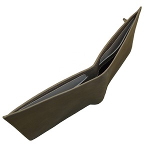 Men's Fashion Landscape Suede Fold <b>Wallet</b> Slim Minimalist Design Gray Short Length <b>RFID</b> <b>Blocking</b> Genuine Leather Daily Use - Product Image 2