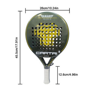 Raquette de padel professionnelle personnalisée en gros, haute qualité, design goutte d'eau, cadre en fibre de carbone aérodynamique, noyau en EVA, durable et légère - Product Image 5