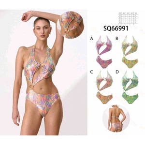 HDJ Plus Size One Piece Swimsuit <b>Tummy</b> <b>Control</b> Conservative Beachwear Sexy Monokini Bathing Suit SQ66991 - Product Image 1