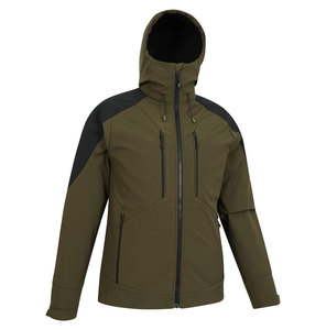 Veste Softshell à Capuche Coupe-Vent Imperméable Col Montant en Tissu Laineux Unisexe Formelle Automne Teinture à la Fiole Impression par Décoloration - Product Image 2