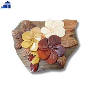 Decoraciones de flores en forma de corazón de madera para acuario, adorno de estilo clásico - Product Image 5
