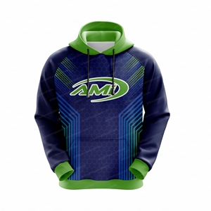 Sudadera con Capucha de Forro Polar para Hombre AMI, Azul Verde, Corte Regular, Informal, Transpirable, de Poliéster, para Invierno - Product Image 3