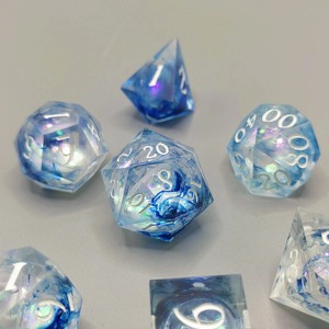 Jeu de dés en résine durable, dés polyédriques en résine écologiques pour jeux de table professionnels, fournisseur en gros d'accessoires de jeu, usine - Product Image 3