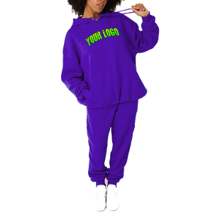 Women's Boxy 2-Piece Streetwear Tracksuit Set with Custom Design Logo for Breathable Fall Casual Wear - Product Image 5