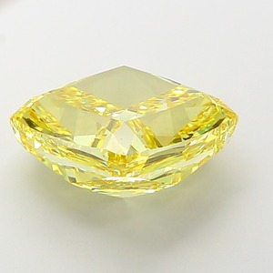 Diamant CVD de laboratoire 11,10 carats Jaune vif fantaisie Pureté VS2 Polissage EX Forme coussin Fournisseur B2B Pierre brute en stock - Product Image 2