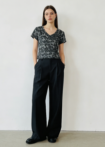 Women's O-Neck Cotton & Polyester Lightweight Breathable Casual Tee Regular Fit Crop <b>Top</b> with Metal Charm Edgy Streetwear - Product Image 5