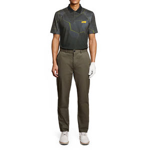 Polo Premium con Diseño Geométrico para Golf, Color Negro Jet, Transpirable, Elástico, Informal, para Hombre, con Opción de Logotipo Personalizado - Product Image 5