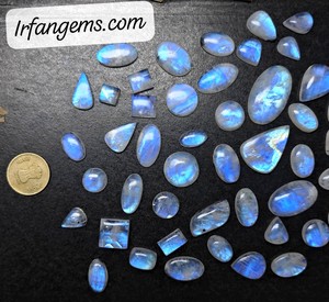 <b>Rainbow</b> Moonstone A One Quality 100% Natural Moonstone Cabochon Loose Gemstone For Making Jewelry Stone <b>Rainbow</b> Moonstone - Product Image 1