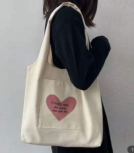 Sac fourre-tout en toile graphique moderne pour jeunes femmes, multi-compartiments, en tissu de coton, pour le quotidien, l'université, le travail, les voyages, sacs à bandoulière - Product Image 5