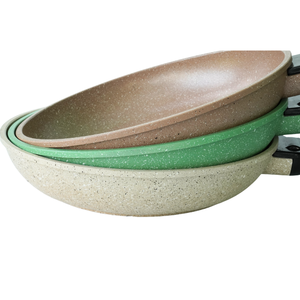 Poêle à frire en aluminium avec revêtement en marbre, fond à induction, multifonction, personnalisable - Product Image 4