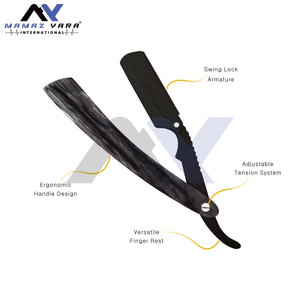 มีดโกนหนวดสแตนเลสแบบคลาสสิก สำหรับช่างตัดผมมืออาชีพ เพื่อการโกนและตกแต่งทรงผมอย่างแม่นยำ - Product Image 3