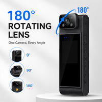 4K WiFi Mini-Actionkamera mit 180° °   Drehbare Linse für Vlogging, Reisen und tägliche Aufnahmen