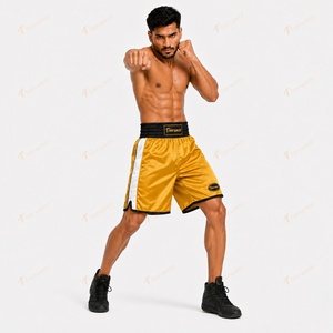 Men Fightwear Boxing <b>Shorts</b> 172 GSM Polyester Spandex Breathable Quick Dry Stretch Trunks Elastic Drawstring Waist Training Spar - Product Image 3