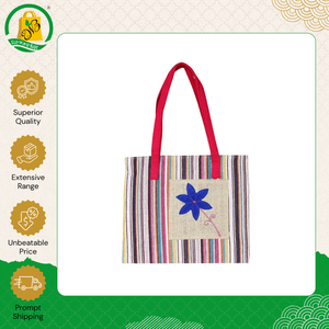 Fabricant en gros de haute qualité vendant des sacs de shopping écologiques personnalisés en jute imprimés à bas prix - Product Image 3