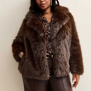 Veste en fourrure haut de gamme pour femmes, texture douce, apparence élégante, confortable à porter, légère, sensation de chaleur, écologique, 100% polyester - Product Image 1