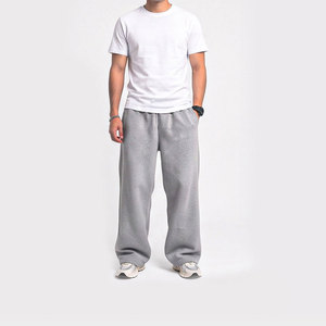 Pantalones Deportivos Econex de Alta Calidad para Hombre, Pantalones de Chándal Grises de Algodón, Cintura Elástica, Transpirables, Casuales y Holgados - Product Image 1