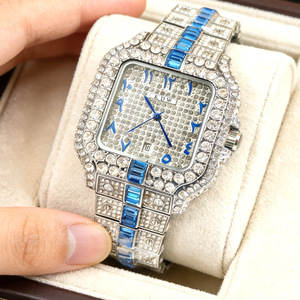 นาฬิกาควอตซ์ KDW Classic Luxury Iced Out รุ่นปี 2026 สำหรับผู้ชาย สไตล์ฮิปฮอป ประดับเพชรซิร์คอนหลากสี - Product Image 3