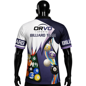 ORVO SPORTS Camiseta de Bolos Casual para Hombre, Manga Corta, Estampado por Sublimación, Secado Rápido, Transpirable, 100% Poliéster, Negra, Estilo Americano - Product Image 6