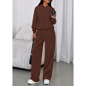 Women's Streetwear Tracksuit Set Oversized Hoodie and Sweatpants Factory Direct Supply - Product Image 6
