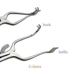 Retractor multiganchos de tres dientes con deflector, instrumentos quirúrgicos ortopédicos, herramienta de acero inoxidable para cirugía ósea - Product Image 6