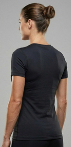 T-shirt de compression à manches courtes pour femme, col en V, sous-vêtement de sport, haut d'entraînement pour le jogging, tee-shirt anti-UV - Product Image 5