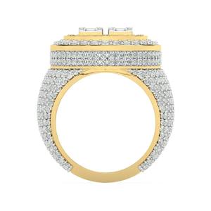Anillo de Hip Hop Personalizado de Oro Sólido de 14K y Plata de Ley 925 con Diamantes Baguette VVS para Mujeres y Hombres, Certificado IGI para Bodas y Fiestas - Product Image 4