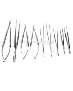 Juego de Instrumentos Microquirúrgicos Surtechs, Kit de Microcirugía de Acero Inoxidable, Portaagujas, Pinzas, Tijeras - Product Image 4