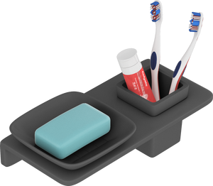 Jabonera cuadrada pequeña con cristal, accesorio moderno para baño, soporte para jabón montado en la pared, herrajes metálicos duraderos para hotel y hogar - Product Image 3