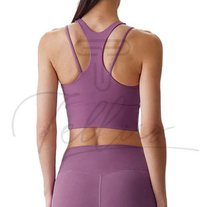 Latest Design Womens Sports Bra Mesh Fabric Sports Wear Custom Made Lady Sports Bra For Adults - Product Image 5