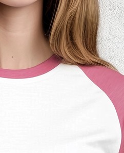 Women's <b>Raglan</b> Sleeve T-Shirt Crew Neck Long Sleeve Casual Knitted Breathable Polyester <b>Top</b> Regular Fit All Seasons - Product Image 2