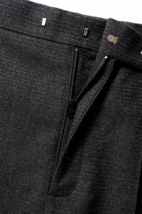 High Waist Wide Leg <b>Pants</b> Solid Color Pleated Front Minimalist Style Full Length Anti-Wrinkle Woven Fabric Autumn Wear - Product Image 6