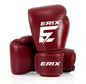 Guantes de Boxeo Muay Thai de Cuero Genuino con Logotipo Personalizado OEM para Entrenamiento, Sparring y Competencia - Product Image 1