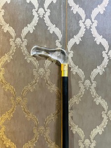 Bastón Invisible de Madera de Palisandro, Plegable en 3 Partes, Mango Transparente, Punta de Latón Pulido, Diseño Multifuncional, ARTESANÍA ANTIGUO TESORO DEL MUNDO - Product Image 4