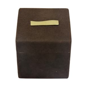 Vente chaude Luxueux Personnalisé À La Main Multicolore Jute Velours Doublure Rectangle Vintage Texture Boîte À Bijoux Emballage Cadeau - Product Image 5