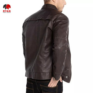 Veste en cuir sur mesure Ryan Pro Gear pour hommes avec logo personnalisé, design ODM - Product Image 4