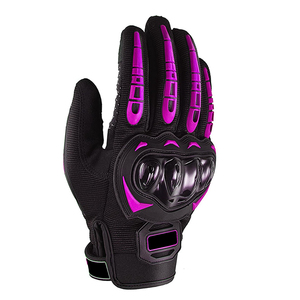 Guantes Deportivos de Motociclismo hasta la Muñeca, Negros y Morados, Material PU, Transpirables, para Ciclismo y Uso en Exteriores, Cuatro Estaciones, Dedos Completos, Gran Venta - Product Image 3