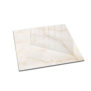 Revêtement de sol moderne Finition glaçure Carrelage en céramique Couleur marron 600x1200mm 600x600cm Carrelages en pierre de marbre naturel en Inde - Product Image 1